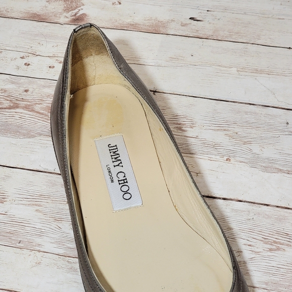 Jimmy Choo Metallic Flats EU 37 - Picture 9 of 12